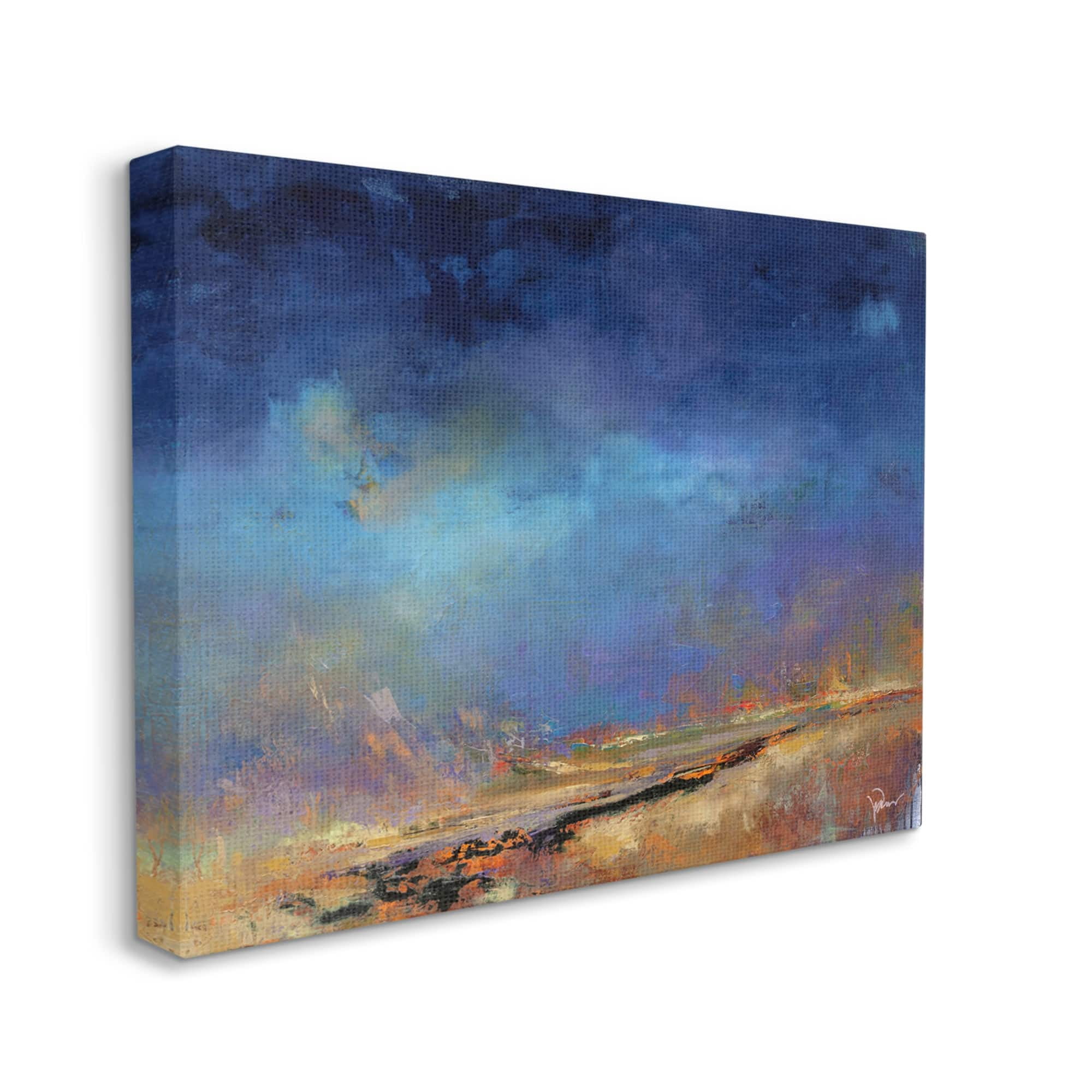 Stupell Lost Land Abstract Landscape Abstract Painting Gallery Wrapped Canvas Print Wall Art