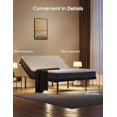 thumbnail image 3 of Koorlian Queen Adjustable Bed Frame with Remote, Home Adjustable Bed Base with Head and Foot Incline, USB Charging, Underbed Lighting, Electric Adjustable Beds with 12 inch Legs, 3 of 7