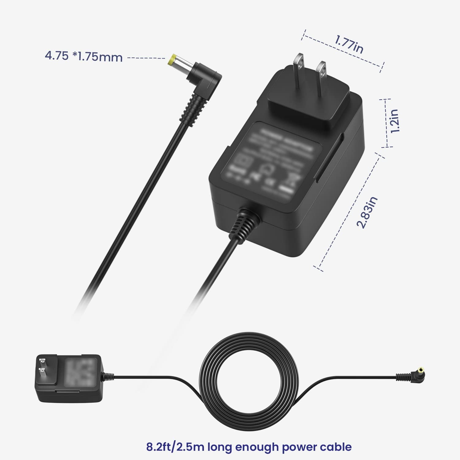 XXSZHY 9.5V AC/DC Adapter for Casio Power Supply Charger for Casio Piano Keyboard - Only Compatible for Listed Models (8.2 Ft Long Cord)