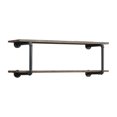 thumbnail image 1 of Antique Metal Framed Wall Rack, Brown and Gray, 1 of 1
