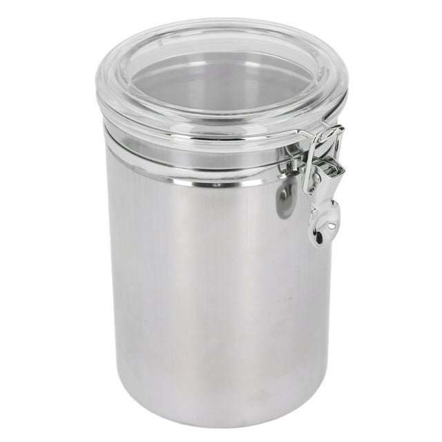 Contenant de Rangement Alimentaire en Acier Inoxydable, Boîte Scellée en Acier Inoxydable Polyvalente pour Biscuits pour Thé Très Grande 2100 ml