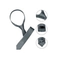 thumbnail image 4 of INSPIRE CHIC Cravate Homme Auto-Nouée Couleur Unie Affaires Fête Cravates Fines Gris Taille Unique, 4 of 6