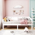 thumbnail image 2 of Aukfa Twin Size Bed Frame, Solid Wood Daybed with Slat Support for Kids Boys Girls, White, 2 of 8