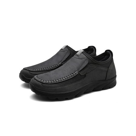 

Kesitin Men Vintage Non-Slip Slip On Loafers Work Comfort Casual Shoe