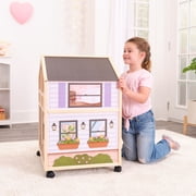 KidKraft So Darling Wooden Dollhouse on Wheels with 29 Accessories