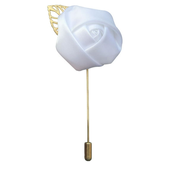 Namzi-b 6 Pcs Groom Boutonniere Rose Boutonniere Wedding Buttonholes Pocket Boutonniere Boutonniere for Men Wedding for Groom Groomsmen for Prom Wedding(White)