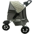 Critter Sitters Light Grey 4Wheel Pet Stroller for Medium/Large Sized