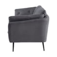 thumbnail image 3 of Divani Casa Cody Modern Polyester Fabric & Metal Upholstered Sofa in Gray/Black, 3 of 5