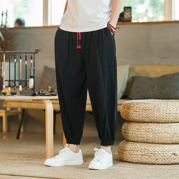 Pantalones bombachos de estilo chino para hombre Tan Jianjun unisex