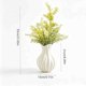 thumbnail image 3 of MTBLYS Jarrón de cerámica estriado|Centro de mesa moderno para la sala de estar | Jarrón de cerámica de 21 cm de alto con follaje artificial | Jarrón decorativo para mesa de centro|mesa de comedor, 3 of 7