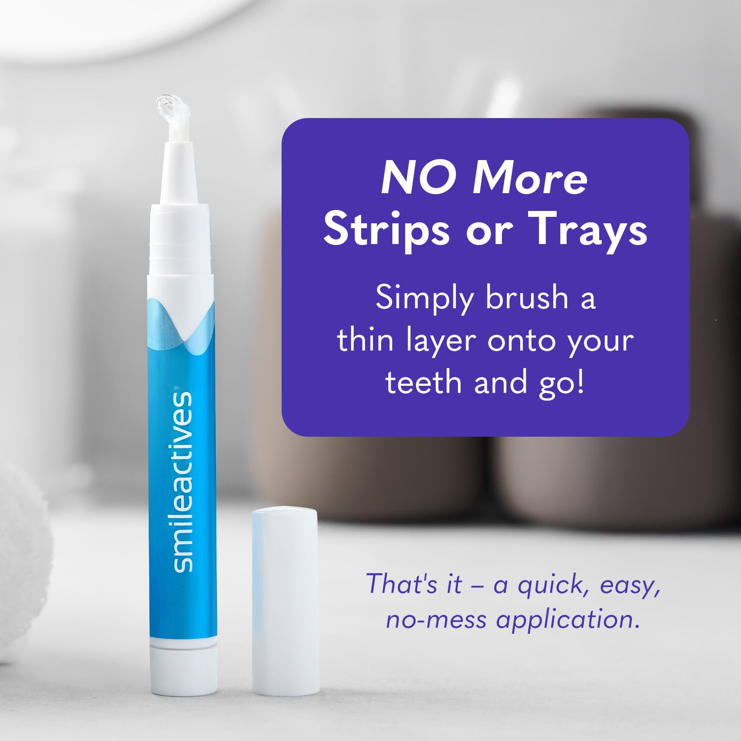 Smileactives Tooth Whitening & Brightening Duo, Dentist Quality Pro Gel & Pen, 30 Day Supply