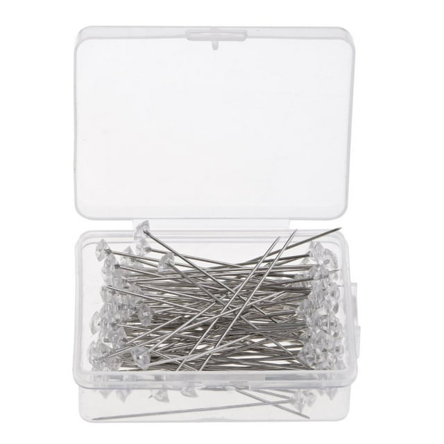 Paquete de 1/2 alfileres con cabeza de diamante transparente, ramillete de boda con diamantes de cristal 1 piezas 52x8 mm