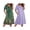 Floral Green/Small Florals Purple, variant on Ekouaer 2 Pack House Dresses for Women with Pockets Short Sleeve Moomoo Nightgown Plus Size Mumu Dress Floral Lounge Dress
