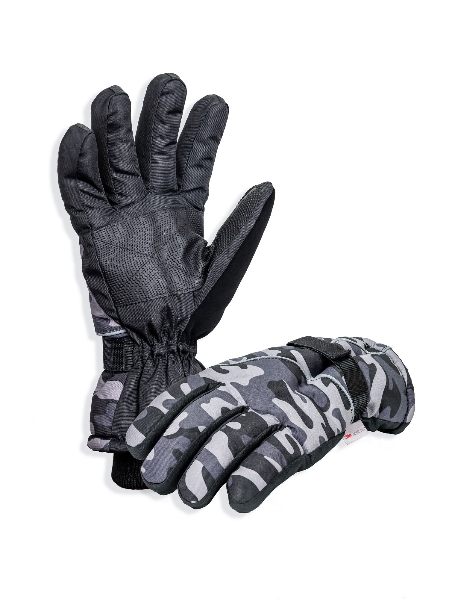SK1013-OSFM, Men's Premium Ski Glove, 40 gm 3M Thinsulate Lined, Black (One  Size Fits Most) 