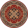 thumbnail image 2 of SAFAVIEH Lyndhurst Miranda Traditional Bordered Area Rug, Red/Black, 8' x 8' Round, 2 of 2