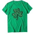 thumbnail image 4 of Pompotops Blouse Décontractée pour Femmes Imprimée pour la Saint-Patrick à Manches Courtes et Col Rond, 4 of 5