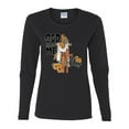 thumbnail image 2 of Wild Bobby God Made Me This Way Cross with Sunflowers Inspirational/Christian Women Graphic Long Sleeve Tee, Black, Small, 2 of 6