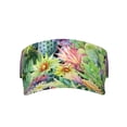 thumbnail image 3 of Balery Watercolor Blooming Cactus Sport Wear Athletic Visor Sun Sports Visor Hat Visor Adjustable Cap for Women and Men (One Size), 3 of 8