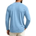 thumbnail image 5 of DORKASM Long Sleeve Shirts for Men Crew Neck Lightweight Causal Tops Pullover Solid Trendy Tee Vacation Fashion Shirts Sky Blue 4XL, 5 of 8