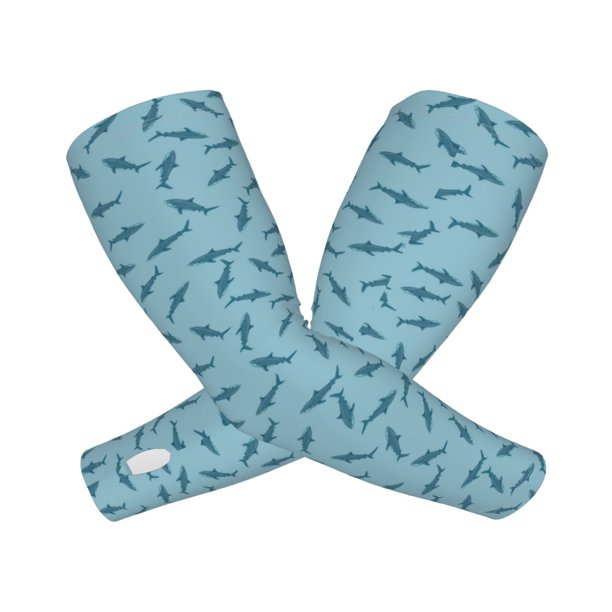 Balery Cute Shark Mangas Refrescantes para Brazos para Hombre y Mujer – Transpirables y Absorbentes de Humedad para Mujeres, Hombres y Niños