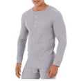 thumbnail image 2 of Fruit of The loom Big Men's Waffle Henley Thermal Top, 2 of 3