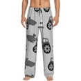 thumbnail image 2 of Picia Gray Tractor Mens Soft Woven Cotton Elastic Waistband Sleep Pajama Pant Lounge Sleep Pant With Pockets And Drawstring-X-Large, 2 of 9