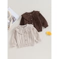 thumbnail image 7 of Infant Baby Girls Knitted Cardigan Sweater Doll Collar Crochet Button Closure Cardigan Outerwear, 7 of 7