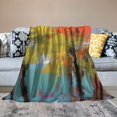 thumbnail image 2 of Pratyus Abstract Painting Print Flannel Blanket for All Seasons - Super Soft Lightweight Blanket for Boys, Girls, and Adults 60x80in, 2 of 6