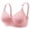 Pink, variant on 2 Pack Womens Bras Casual Breathable Knit Ribbed Top Underwear Without Steel Ring Gathering Adjusting Bras