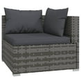 thumbnail image 1 of vidaXL 9 Piece Patio Lounge Set with Cushions Poly Rattan Gray, 1 of 6