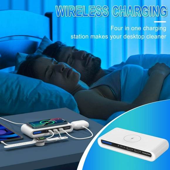 Dianli Clearance 4 In 1 Multiport Wireless Charger QC3.0 Fast Charge USB Wireless Charger For 12 13 Pro Max For Watch For Power Bank Switch to Walmart brands and save!