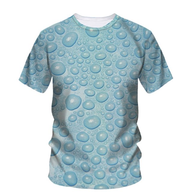 Nouveaux T-Shirts Graphiques Tendance d'Été pour Hommes Mode Personnalité Créative Imprimé Col Rond Manches Courtes Hauts