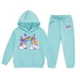 thumbnail image 4 of Girls Outfit Sets Toddler Boy Girl Long Sleeve Cute Print Warm Hoodie Sweatpant Kids Outfits Sweat Suit,2-13Y, 4 of 4