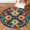 Multicolour 1, variant on CURLYOOT Round Rug 3ft Mexican Birds Area Rug, Washable Circle Mat Non Slip Floor Carpet Mat, Colorful Flowers Soft Indoor Rugs for Entryway Living Room Dining Room Bedroom