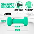 thumbnail image 3 of Yes4All Neoprene Coated Dumbbell for Women, 5lbs 2 Pair (Dark Green), 3 of 8