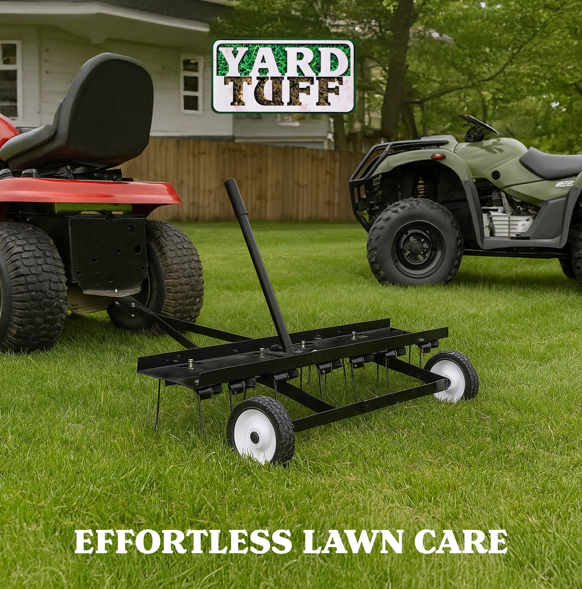 Yard Tuff Tine Dethatcher, 40 Inch Tow Behind Thatcher for Lawn Mower and ATVs