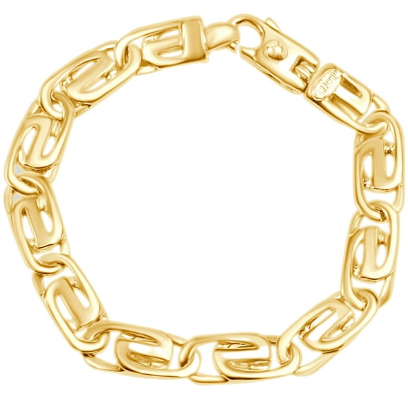 Pompeii Men's Designer Mariner Link 14k Gold (36gram) or Platinum (58gram) 9mm Bracelet