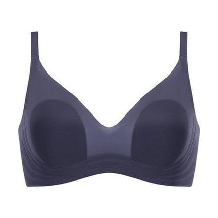 

CaComMARK PI Women s Bras Clearance Women s Wireless Bra Push up Lace Vest Underwear Daily Thin Side Breast Lingerie Dark Blue