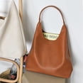 thumbnail image 3 of Bolso Hobo HOXIS de piel vegana suave para mujer naranja-marrón, 3 of 6