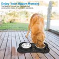 thumbnail image 4 of Cuenco doble antideslizante para perros con tapete de silicona, comedero para agua y comida de acero inoxidable duradero, cuencos para beber y alimentar mascotas para perros y gatos, 4 of 5