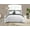 WHITE, variant on Reversible Natural Crinkle Fabric Ultra Soft Solid Duvet Cover Set - Beautiful Button Closure