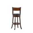 thumbnail image 3 of Bowery Hill 30" Contemporary Wood Swivel Bar Stool in Brandy Brown, 3 of 10