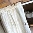 thumbnail image 5 of Bohemian Valances Floral Embroidered Cotton Cafe Tier Curtain Lace Half Window Curtains Kitchen Curtains, 5 of 6