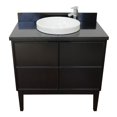 thumbnail image 5 of Bellaterra Home 37" Single vanity in Cappuccino finish top with Black galaxy and round sink, 5 of 8
