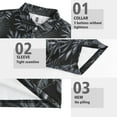 thumbnail image 5 of APTRO Mens Golf Shirt Hawaiian Polo Shirt Short Sleeve Dry Fit Performance Moisture Wicking Collared Polo Shirt With Print Leaf Black MPO78 S, 5 of 7