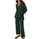thumbnail image 1 of Puntoco Conjunto de 2 piezas para mujer, ropa de descanso de gran tamaño, conjunto holgado y holgado, conjunto de chándal de otoño 2023, conjuntos de salón a juego Puntoco Puntoco-5159, 1 of 5