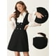 thumbnail image 2 of Vestido de Línea A con Tirantes para Mujer Vestido Elegante con Doble Botonadura Negro S, 2 of 6