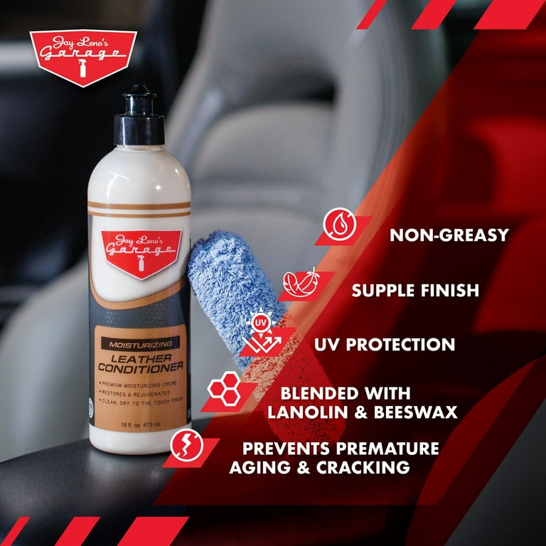 Jay Leno's Garage Leather Conditioner 16 oz Protect Restore Car
