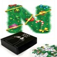thumbnail image 2 of Ambesonne Christmas Alphabet Jigsaw Puzzle Durable Cardboard, N Letter Motif, 1000 pcs, White Pale Fuchsia, 2 of 5
