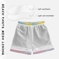 thumbnail image 3 of FORMRS Boys Swim Trunks Quick Dry Mesh Liner Boardshorts Sizes XS-XL, Pink Wavy Striped, 3 of 7
